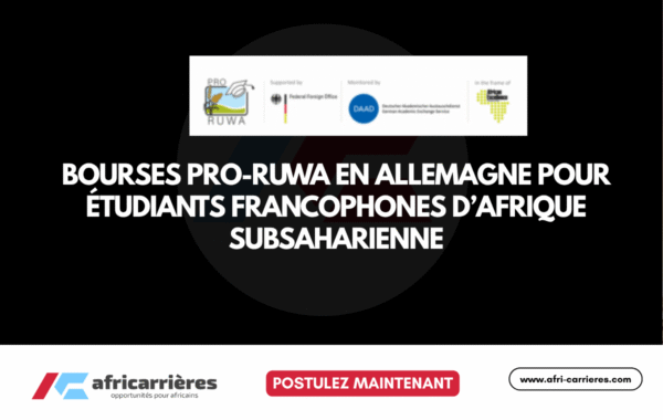 8 Bourses Pro RUWA en Allemagne pour etudiants francophones dAfrique subsaharienne 2026