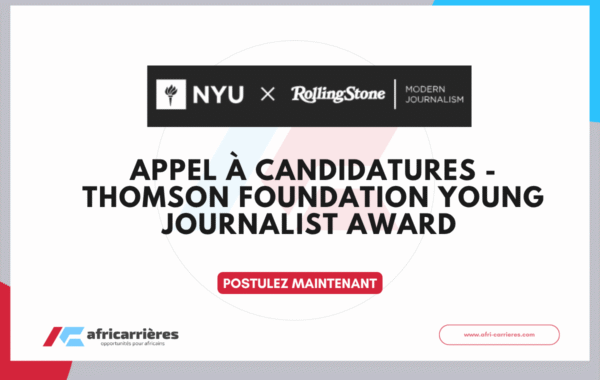 Appel a candidatures Thomson Foundation Young Journalist Award 2026