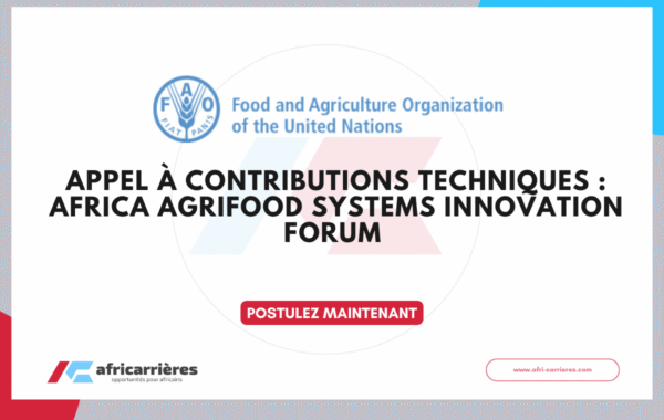 Appel a contributions techniques Africa Agrifood Systems Innovation Forum 2026