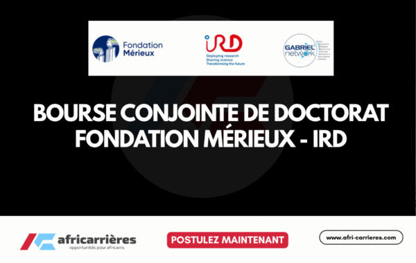 Bourse de doctorat Fondation Merieux en France 2026