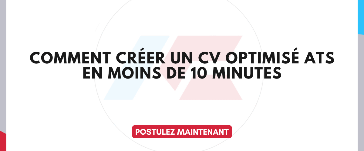Smart CV AI Creez un CV optimise ATS en moins de 10 minutes