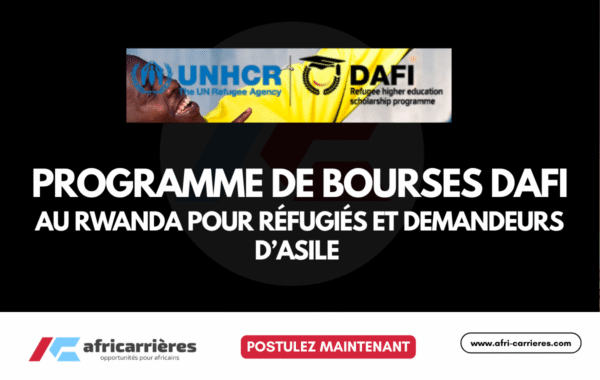 programme de bourses DAFI au Rwanda pour refugies et demandeurs dasile 2026